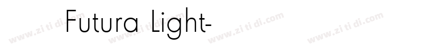英文字体Futura Light字体转换